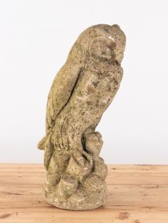 Vintage Stone Horned Owl Garden Ornament USA Mid 20th C  - 4279800