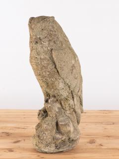 Vintage Stone Horned Owl Garden Ornament USA Mid 20th C  - 4279803