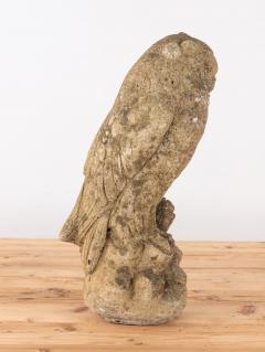 Vintage Stone Horned Owl Garden Ornament USA Mid 20th C  - 4279805