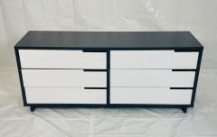 Vintage Style 6 Drawer Credenza With White Accented Drawers - 4737564