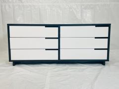 Vintage Style 6 Drawer Credenza With White Accented Drawers - 4737569