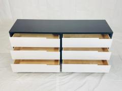 Vintage Style 6 Drawer Credenza With White Accented Drawers - 4737570