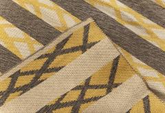 Vintage Swedish Double Sided Rug in Beige Gray Yellow - 2442469