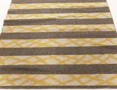 Vintage Swedish Double Sided Rug in Beige Gray Yellow - 2442470