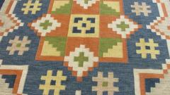 Vintage Swedish Flat Weave Carpet 20th Century 57 x 8 - 3967512