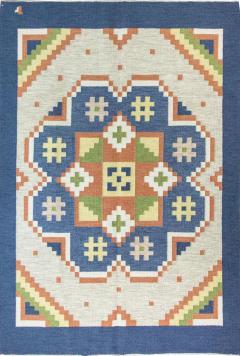 Vintage Swedish Flat Weave Carpet 20th Century 57 x 8 - 4092502
