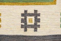 Vintage Swedish Flat Weave Carpet Signed AW - 178813