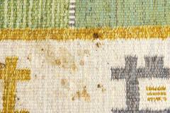 Vintage Swedish Flat Weave Carpet Signed AW - 178816