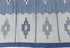 Vintage Swedish Flat Woven Rug by Erik Lundberg - 3582638