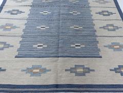 Vintage Swedish Flat Woven Rug by Erik Lundberg - 3582639