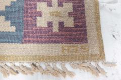 Vintage Swedish Geometric Flat Weave Wool by Anna Greta Sj qvist - 3582347
