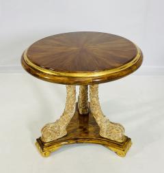 Vintage Tabouret Table With Dolphin Design Gold Accents - 4129090
