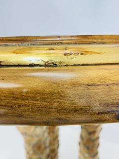 Vintage Tabouret Table With Dolphin Design Gold Accents - 4129095