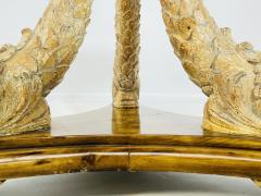 Vintage Tabouret Table With Dolphin Design Gold Accents - 4129097