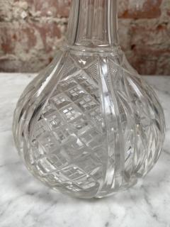 Vintage Tall Italian Glass Bottle 1950s - 2078152