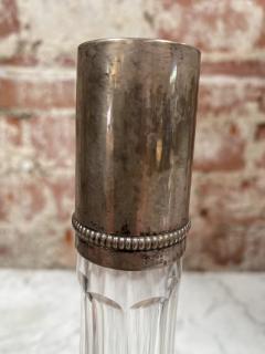 Vintage Tall Italian Glass Bottle 1950s - 2078155