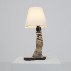Vintage Taxidermy Zebra Hoof Table Lamp with Africa Map Base Early 1970s - 4561572