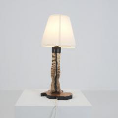 Vintage Taxidermy Zebra Hoof Table Lamp with Africa Map Base Early 1970s - 4561574