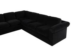 Vintage Thayer Coggin Directional Black Velvet Sectional Sofa - 2536531