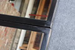 Vintage Three Panel Ebonized Shutter Form Mirrored Room Divider or Screen - 4270954