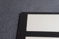Vintage Three Panel Ebonized Shutter Form Mirrored Room Divider or Screen - 4270957