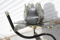 Vintage Tiffany 3 light lotus floor lamp - 4033116