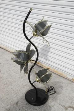 Vintage Tiffany 3 light lotus floor lamp - 4033125