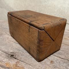 Vintage Tiger Oak Antique Folding Wood Puzzle Box Red Felt Lining by Singer