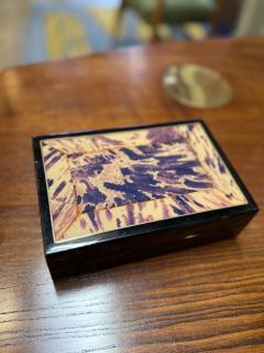 Vintage Tortoiseshell Inlay Wooden Box - 4373233