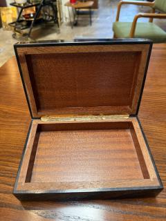 Vintage Tortoiseshell Inlay Wooden Box - 4373236