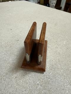 Vintage Trussardi Wood Metal Desk Accessories Set - 4584981