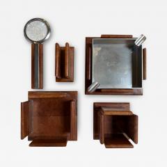 Vintage Trussardi Wood Metal Desk Accessories Set - 4585012