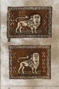 Vintage Turkish Anatolian Pictorial Rug Pair 1 of 2  - 4575299
