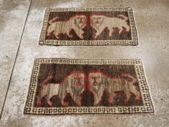 Vintage Turkish Anatolian Pictorial Rug Pair 2 of 2  - 4575312