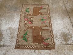 Vintage Turkish Anatolian Pictorial Rug Pair 2 of 2  - 4575325