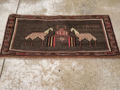 Vintage Turkish Anatolian Pictorial Rug Pair 2 of 2  - 4575317