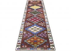 Vintage Turkish Oushak Runner 31 x 1011  - 4053110