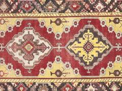 Vintage Turkish Oushak Runner 35 x 121  - 4048624