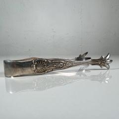Vintage USN Claw Sugar Ice Tongs Decorative Design Navy Silver Eagle - 2925842