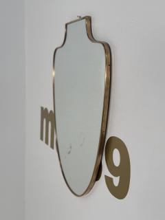 Vintage Unique Brass Wall Mirror 1970s - 3636477