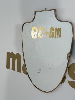 Vintage Unique Brass Wall Mirror 1970s - 3636480