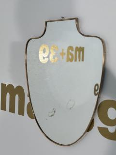 Vintage Unique Brass Wall Mirror 1970s - 3636481