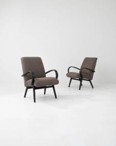 Vintage Upholstered Armchairs Designed by Jindrich Halabala a Pair - 3469776