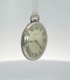 Vintage Vacheron Constantin Geneve Platinum Pocket Watch With Diamonds - 3515230