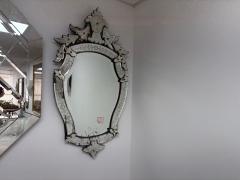 Vintage Venetian Beveled And Etched Mirror - 4676620