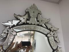 Vintage Venetian Beveled And Etched Mirror - 4676622