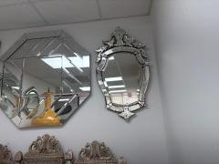 Vintage Venetian Beveled And Etched Mirror - 4676629