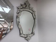 Vintage Venetian Beveled And Etched Mirror - 4676657