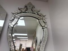 Vintage Venetian Beveled And Etched Mirror - 4676658