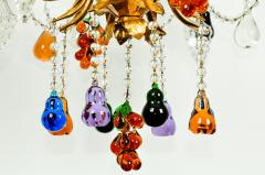 Vintage Venetian Crystal Fruits Design Chandelier - 399214